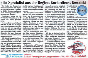 Ihr Spezialist aus der Region - Kurierdienst Kowalski