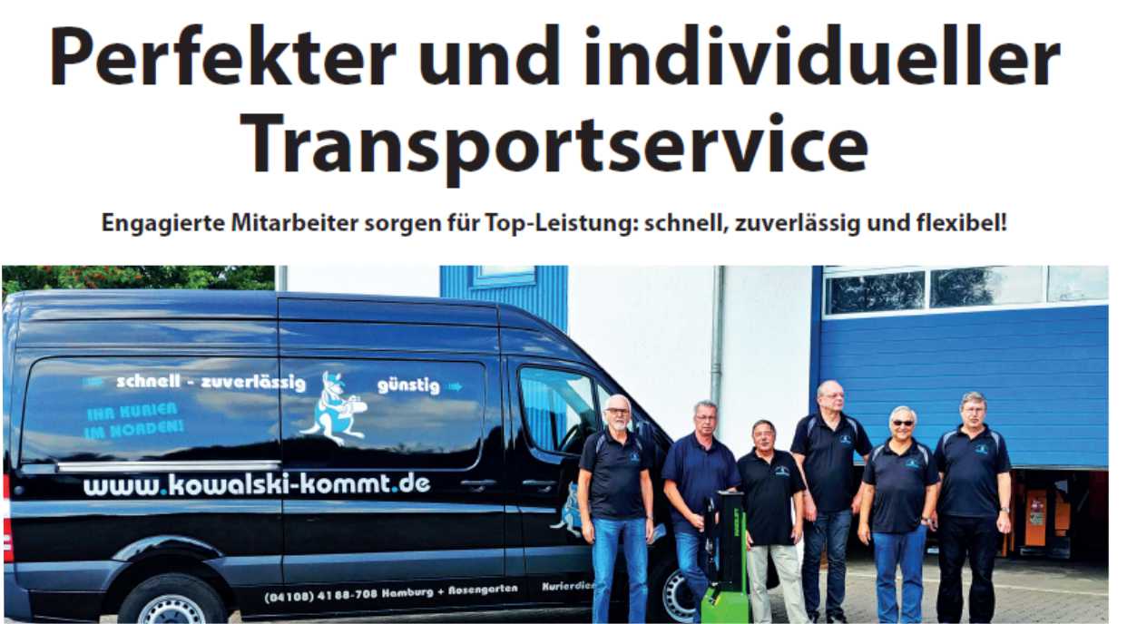 30 Jahre - Kurier- und Transportservice P. Kowalski